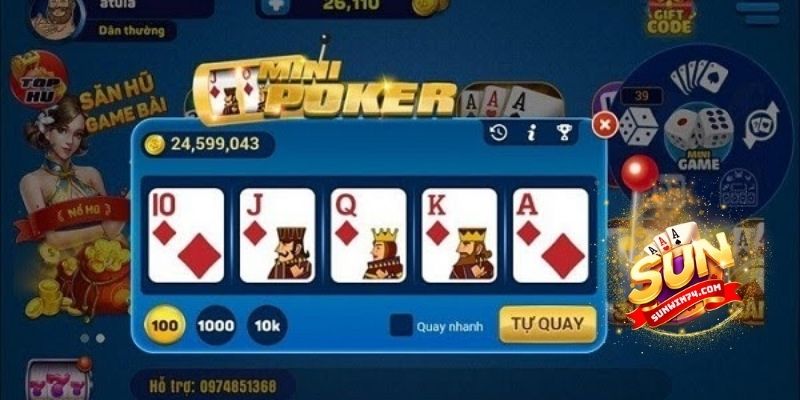 Cách hoạt động của trò chơi nổ hũ mini poker